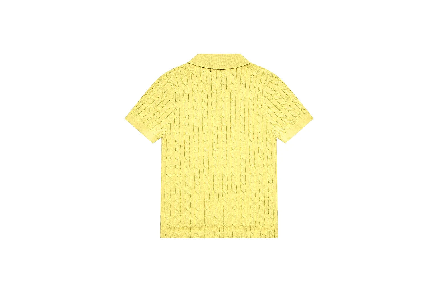kakosheetbase.com Polo Ralph Lauren Lemon Yellow Cable Knit Polo 0979 Lemon Yellow short-sleeve-knit product image thumbnail 2