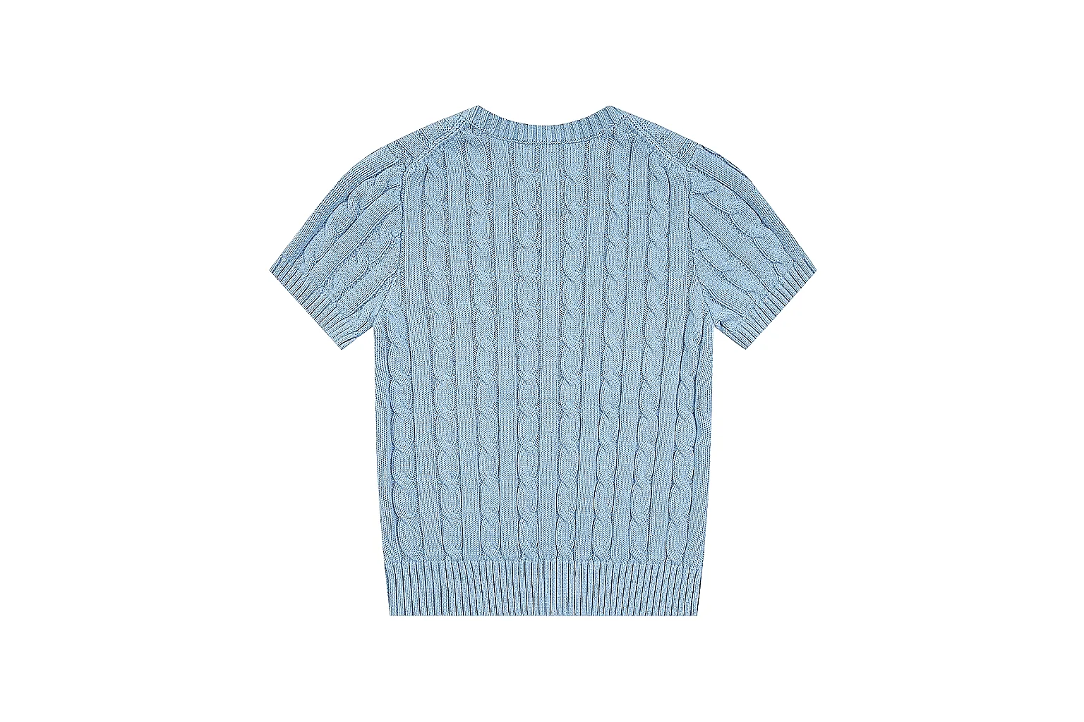 kakosheetbase.com Polo Ralph Lauren Light Blue Cable Knit Polo 0638 Light Blue short-sleeve-knit product image thumbnail 2