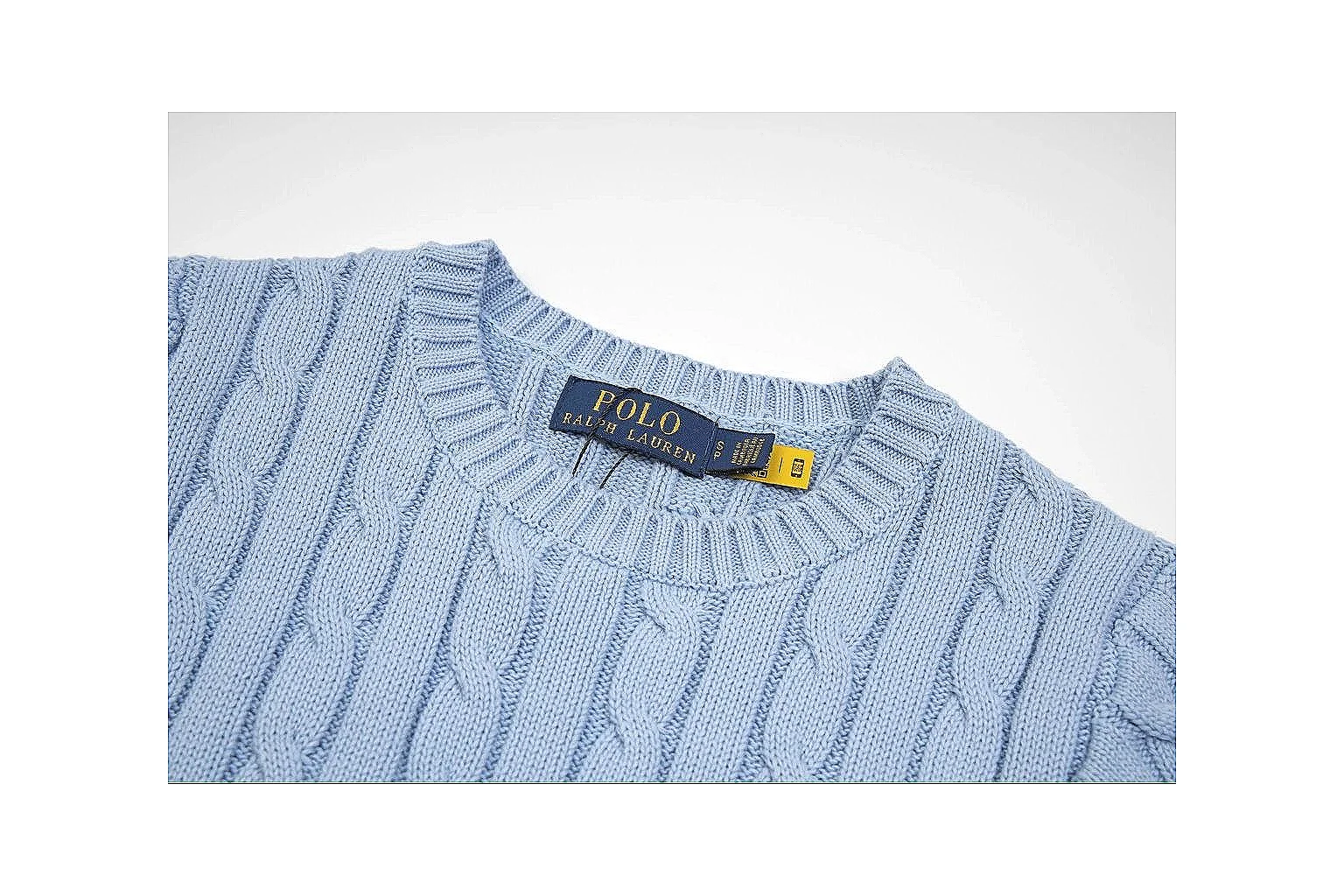 kakosheetbase.com Polo Ralph Lauren Light Blue Cable Knit Polo 0638 Light Blue short-sleeve-knit product image thumbnail 5