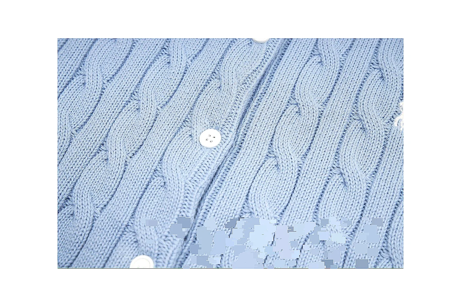 kakosheetbase.com Polo Ralph Lauren Light Blue Cable Knit Polo 0945 Light Blue short-sleeve-knit product image