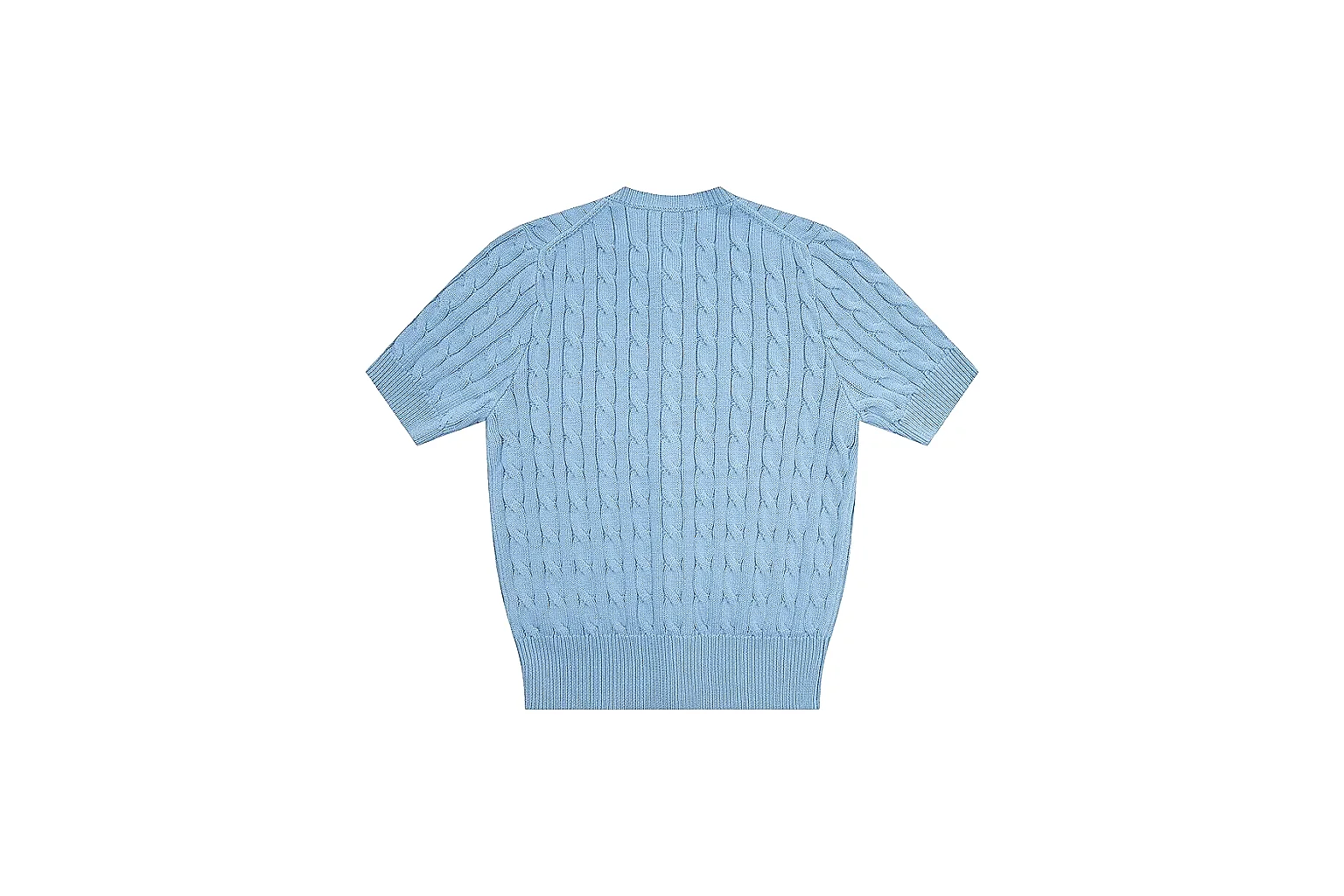 kakosheetbase.com Polo Ralph Lauren Light Blue Cable Knit Polo 0945 Light Blue short-sleeve-knit product image thumbnail 2