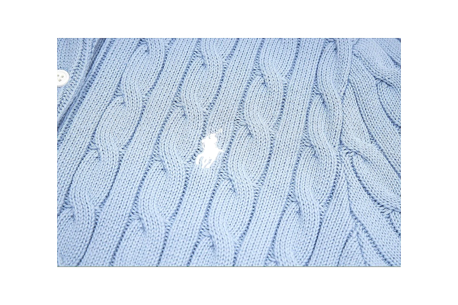 kakosheetbase.com Polo Ralph Lauren Light Blue Cable Knit Polo 0945 Light Blue short-sleeve-knit product image thumbnail 3