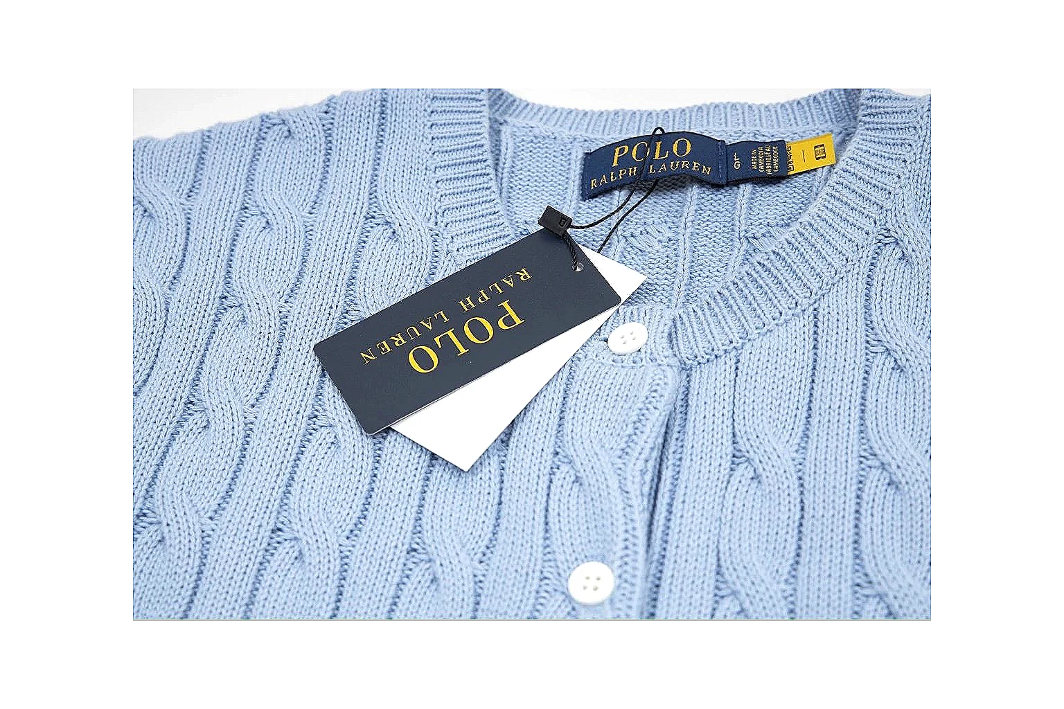 kakosheetbase.com Polo Ralph Lauren Light Blue Cable Knit Polo 0945 Light Blue short-sleeve-knit product image thumbnail 4