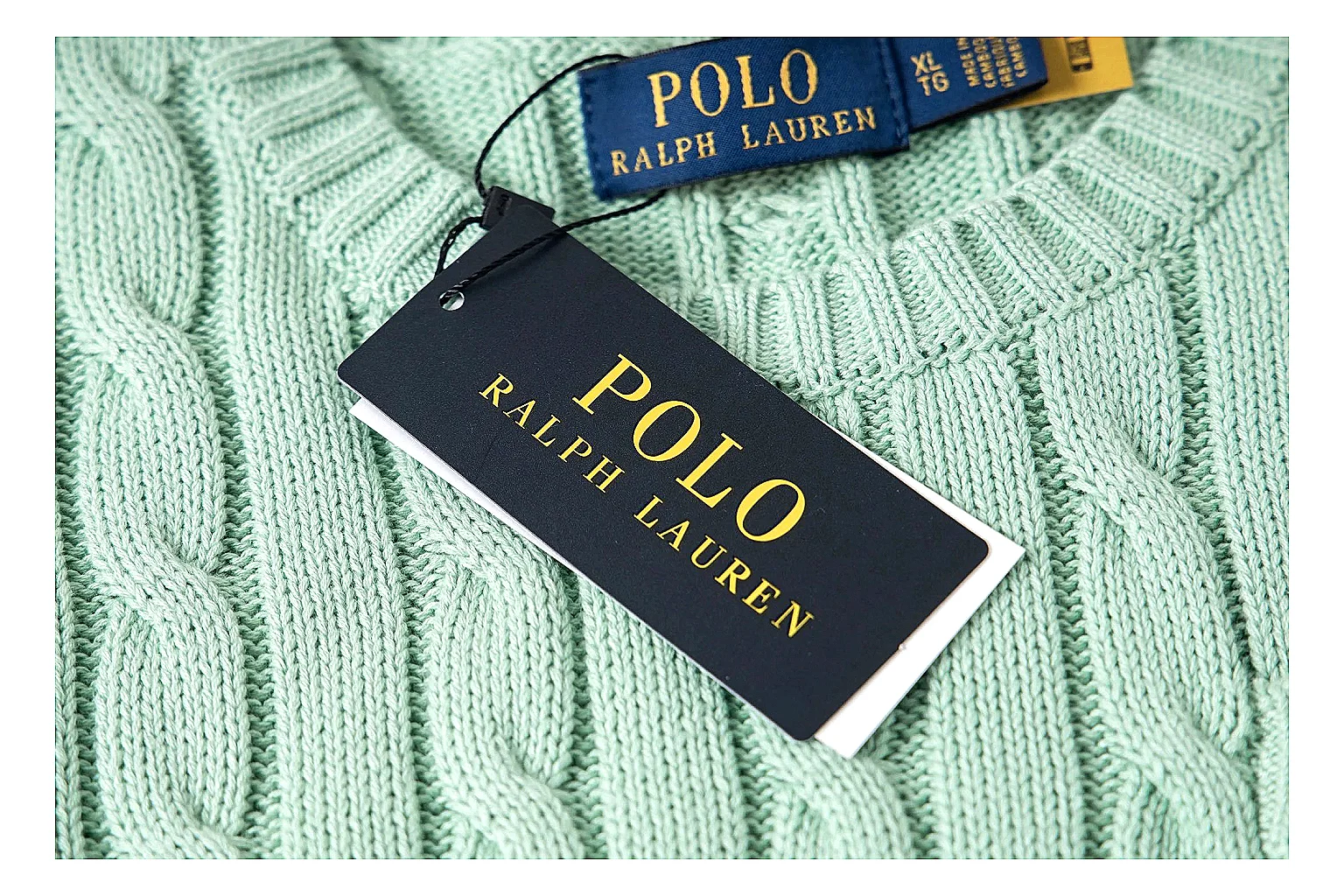 kakosheetbase.com Polo Ralph Lauren Mint Cable Knit Polo 0792 Mint short-sleeve-knit product image thumbnail 5