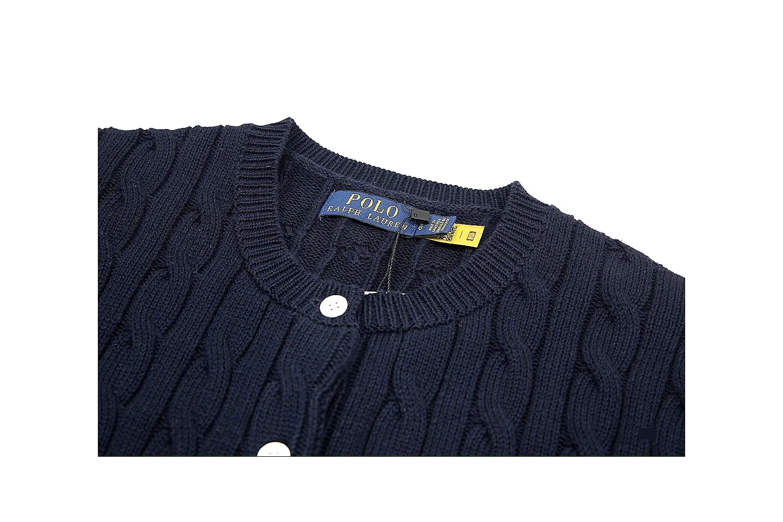kakosheetbase.com Polo Ralph Lauren Navy Cable Knit Cardigan 0960 Navy short-sleeve-knit product image