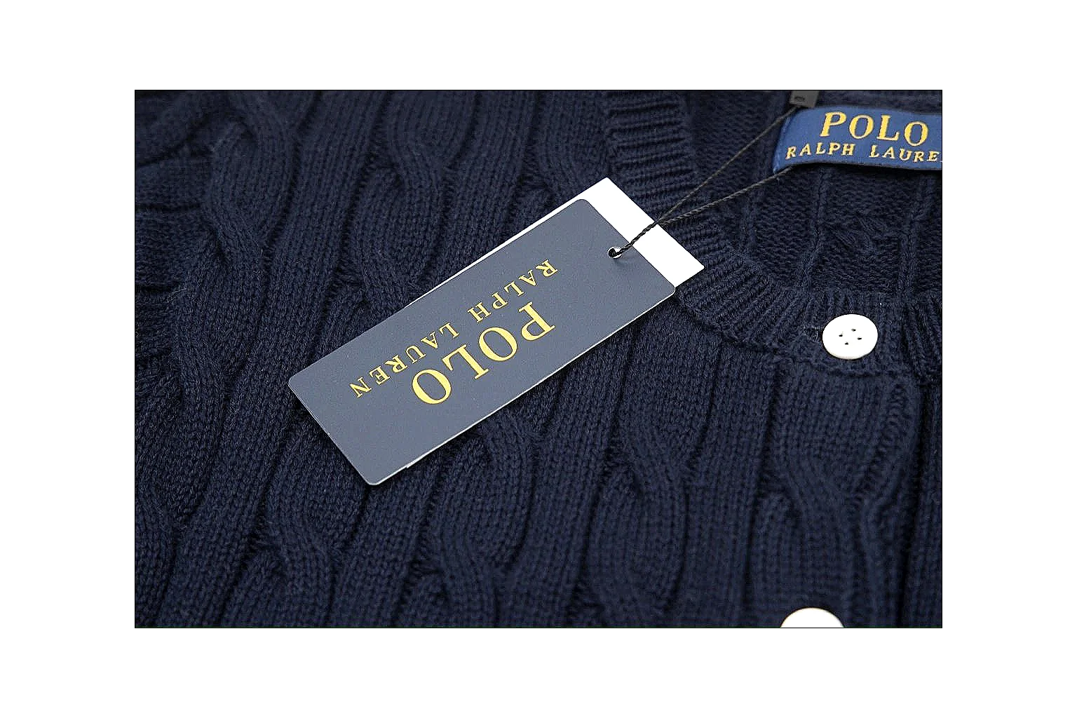 kakosheetbase.com Polo Ralph Lauren Navy Cable Knit Cardigan 0960 Navy short-sleeve-knit product image thumbnail 5
