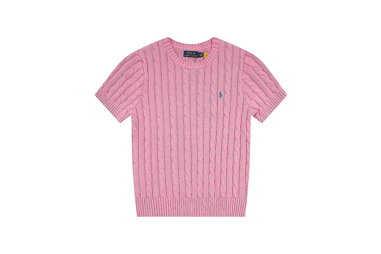 kakosheetbase.com Polo Ralph Lauren Pink Cable Knit Polo 0627 Pink short-sleeve-knit product image