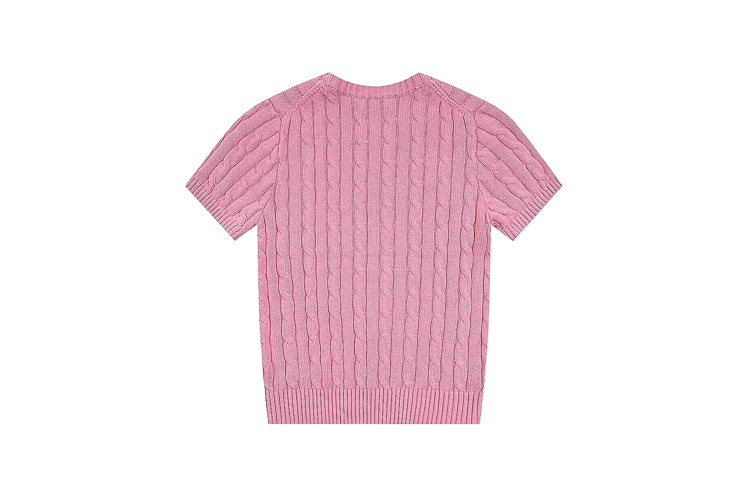 kakosheetbase.com Polo Ralph Lauren Pink Cable Knit Polo 0627 Pink short-sleeve-knit product image thumbnail 2