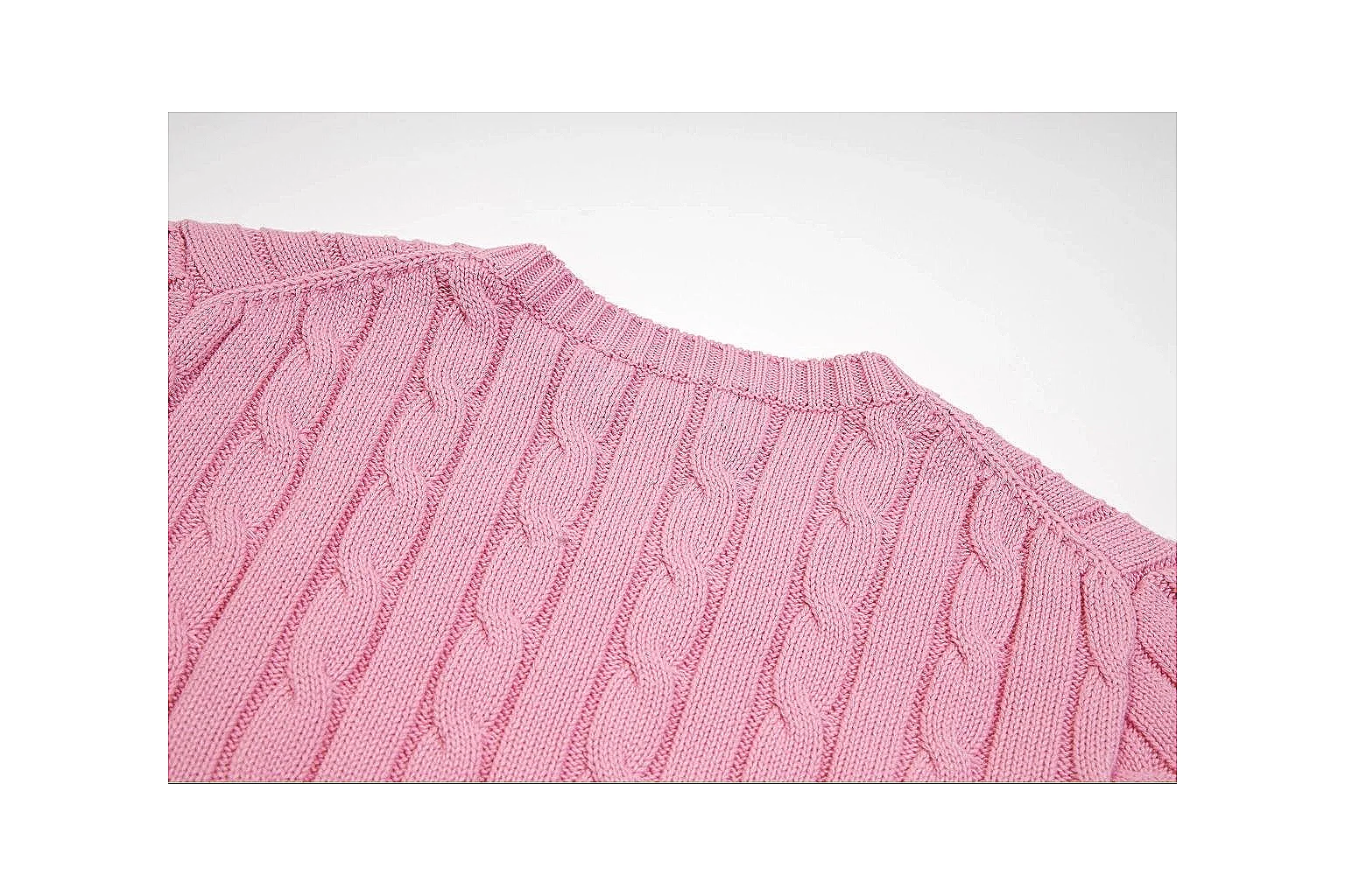 kakosheetbase.com Polo Ralph Lauren Pink Cable Knit Polo 0627 Pink short-sleeve-knit product image thumbnail 3