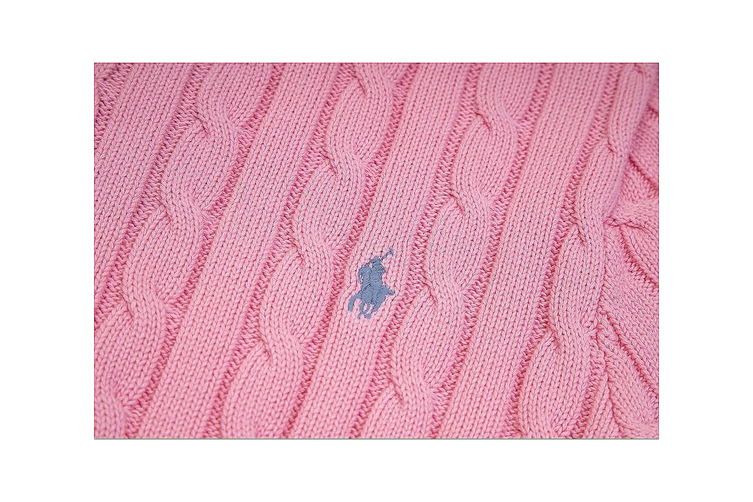 kakosheetbase.com Polo Ralph Lauren Pink Cable Knit Polo 0627 Pink short-sleeve-knit product image thumbnail 4