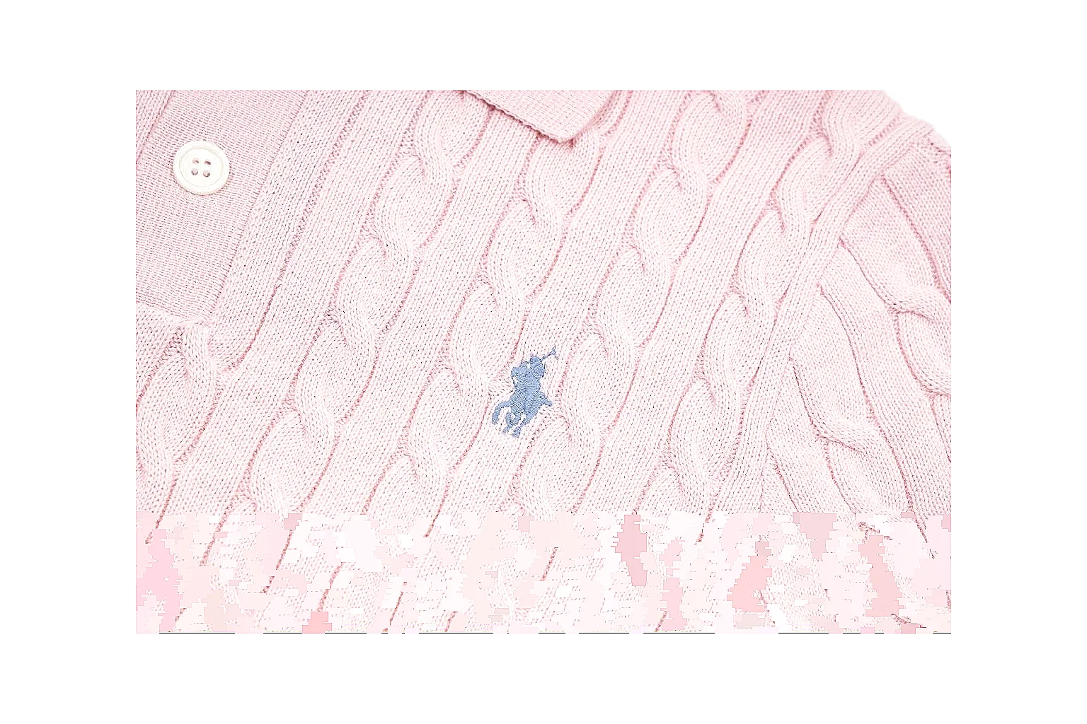 kakosheetbase.com Polo Ralph Lauren Pink Cable Knit Polo 0983 Pink short-sleeve-knit product image