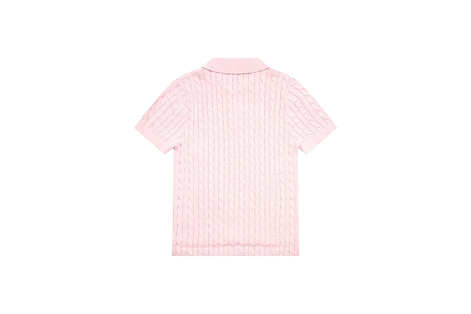 kakosheetbase.com Polo Ralph Lauren Pink Cable Knit Polo 0983 Pink short-sleeve-knit product image thumbnail 2