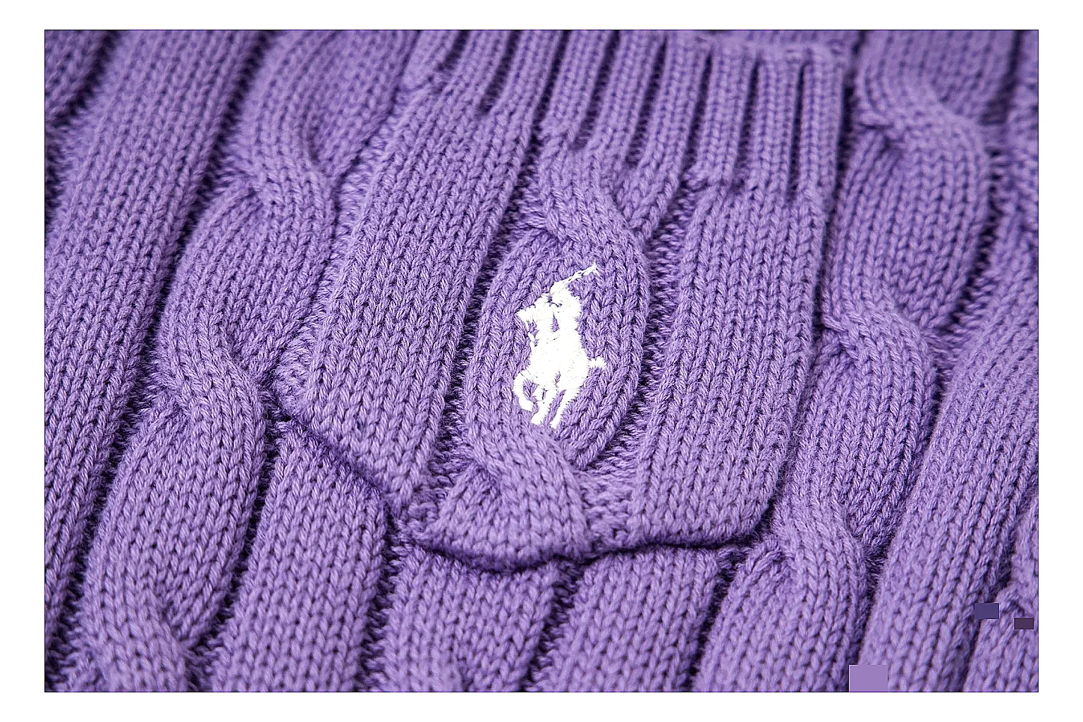 kakosheetbase.com Polo Ralph Lauren Purple Cable Knit Polo 0898 Purple short-sleeve-knit product image