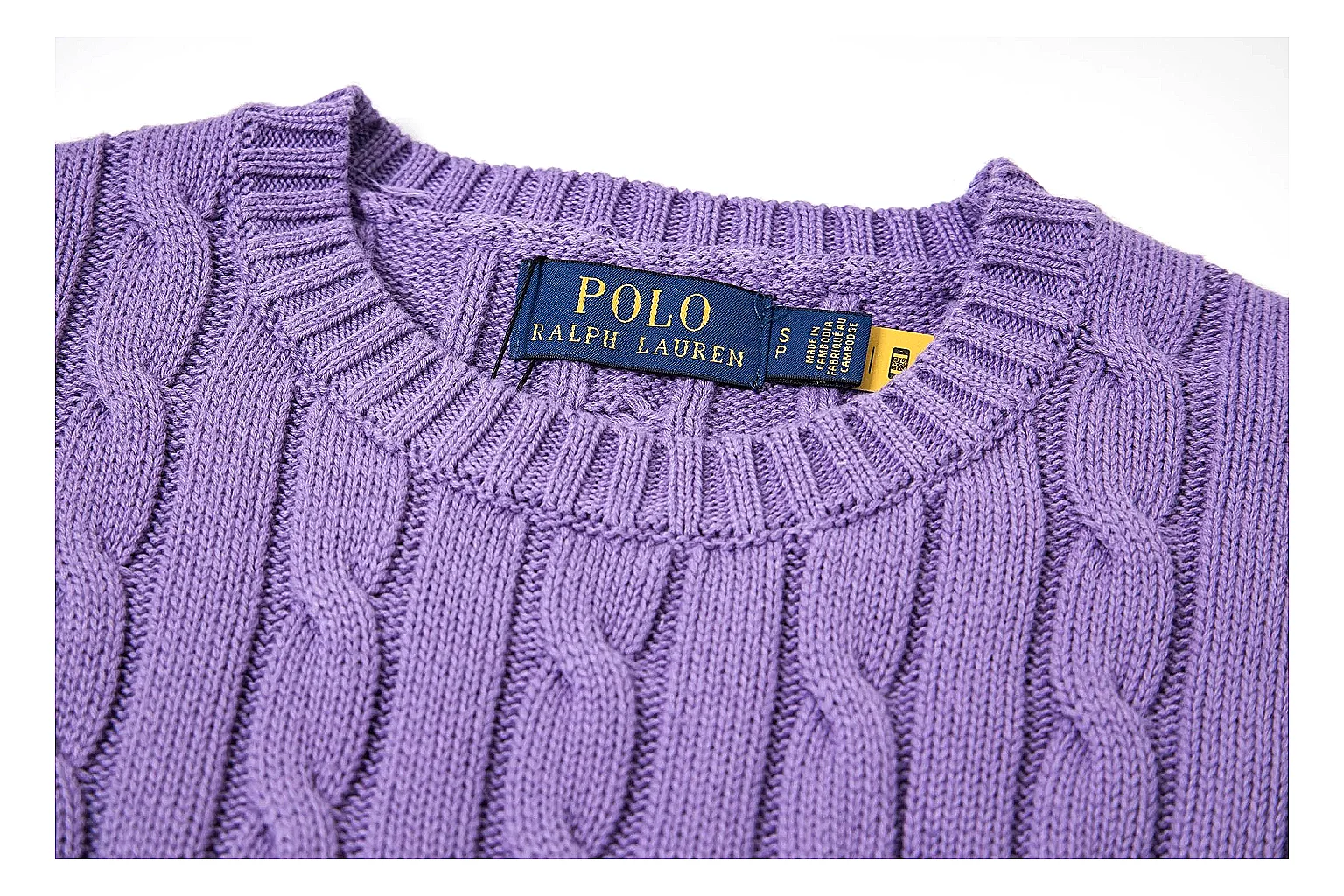 kakosheetbase.com Polo Ralph Lauren Purple Cable Knit Polo 0898 Purple short-sleeve-knit product image thumbnail 3
