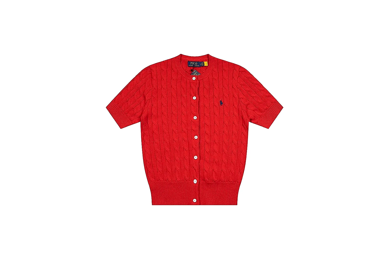 kakosheetbase.com Polo Ralph Lauren Red Button Cable Knit Polo 0923 Red Button short-sleeve-knit product image