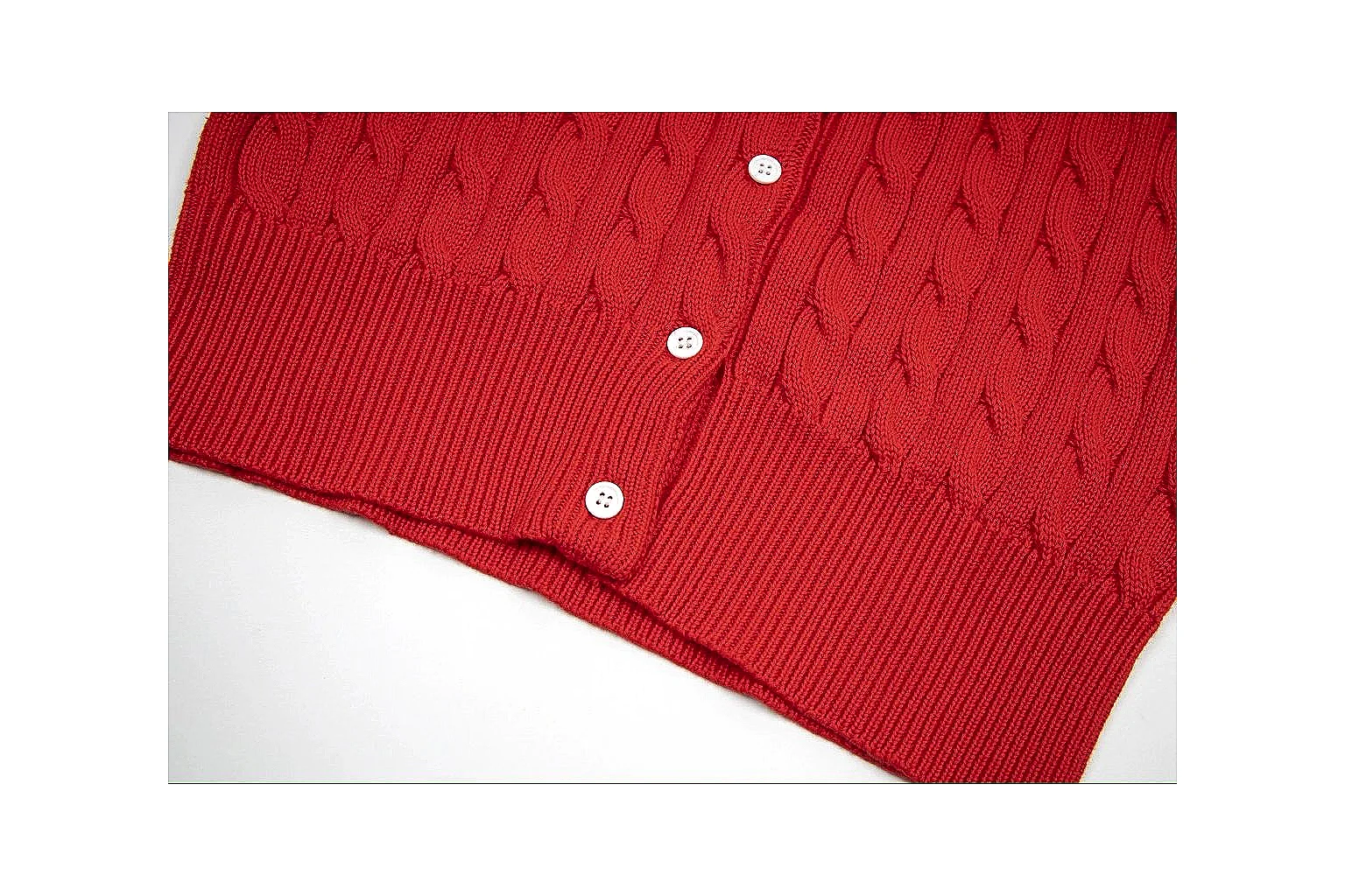 kakosheetbase.com Polo Ralph Lauren Red Button Cable Knit Polo 0923 Red Button short-sleeve-knit product image thumbnail 4