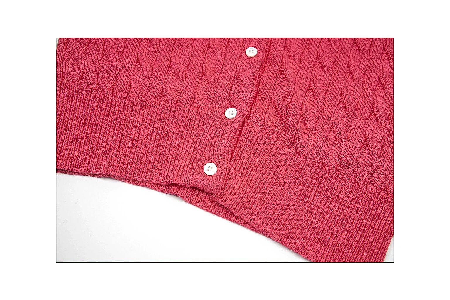 kakosheetbase.com Polo Ralph Lauren Red Cable Knit Cardigan 0936 Red short-sleeve-knit product image thumbnail 3