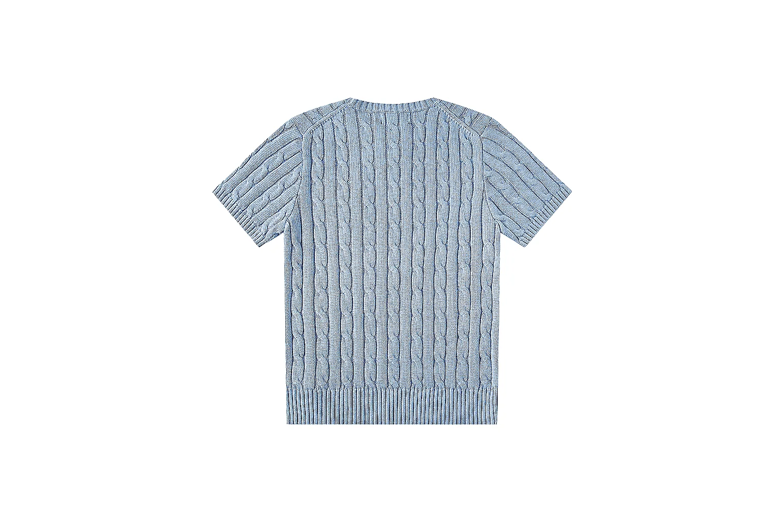 kakosheetbase.com Polo Ralph Lauren Sky Blue Cable Knit Polo 0814 Sky Blue short-sleeve-knit product image thumbnail 2