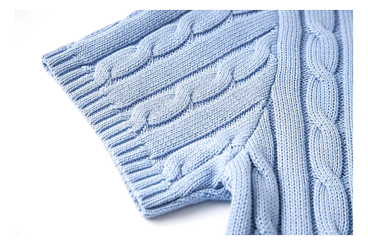 kakosheetbase.com Polo Ralph Lauren Sky Blue Cable Knit Polo 0814 Sky Blue short-sleeve-knit product image thumbnail 5
