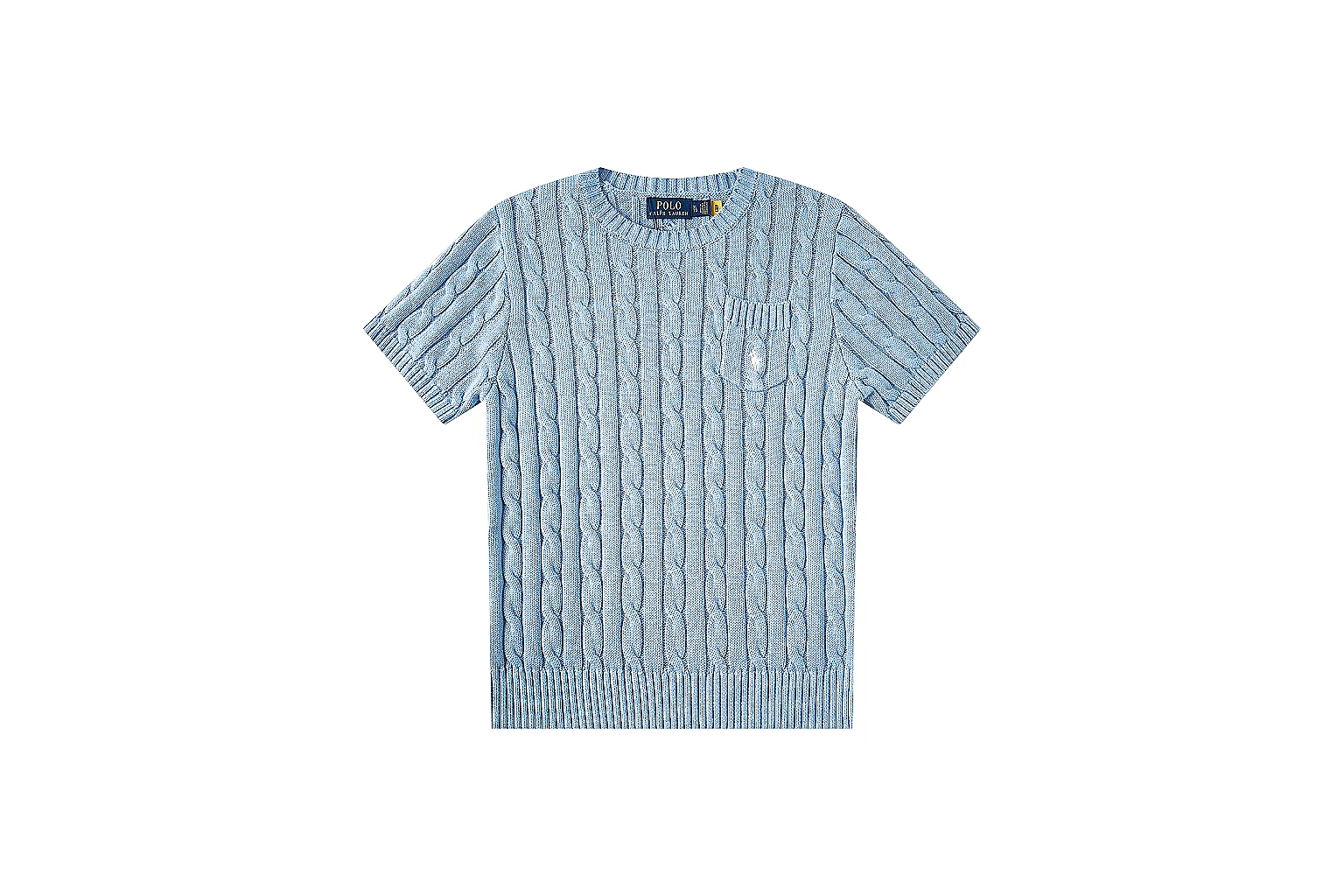 kakosheetbase.com Polo Ralph Lauren Sky Blue Cable Knit Polo 0814 Sky Blue short-sleeve-knit product image thumbnail 6