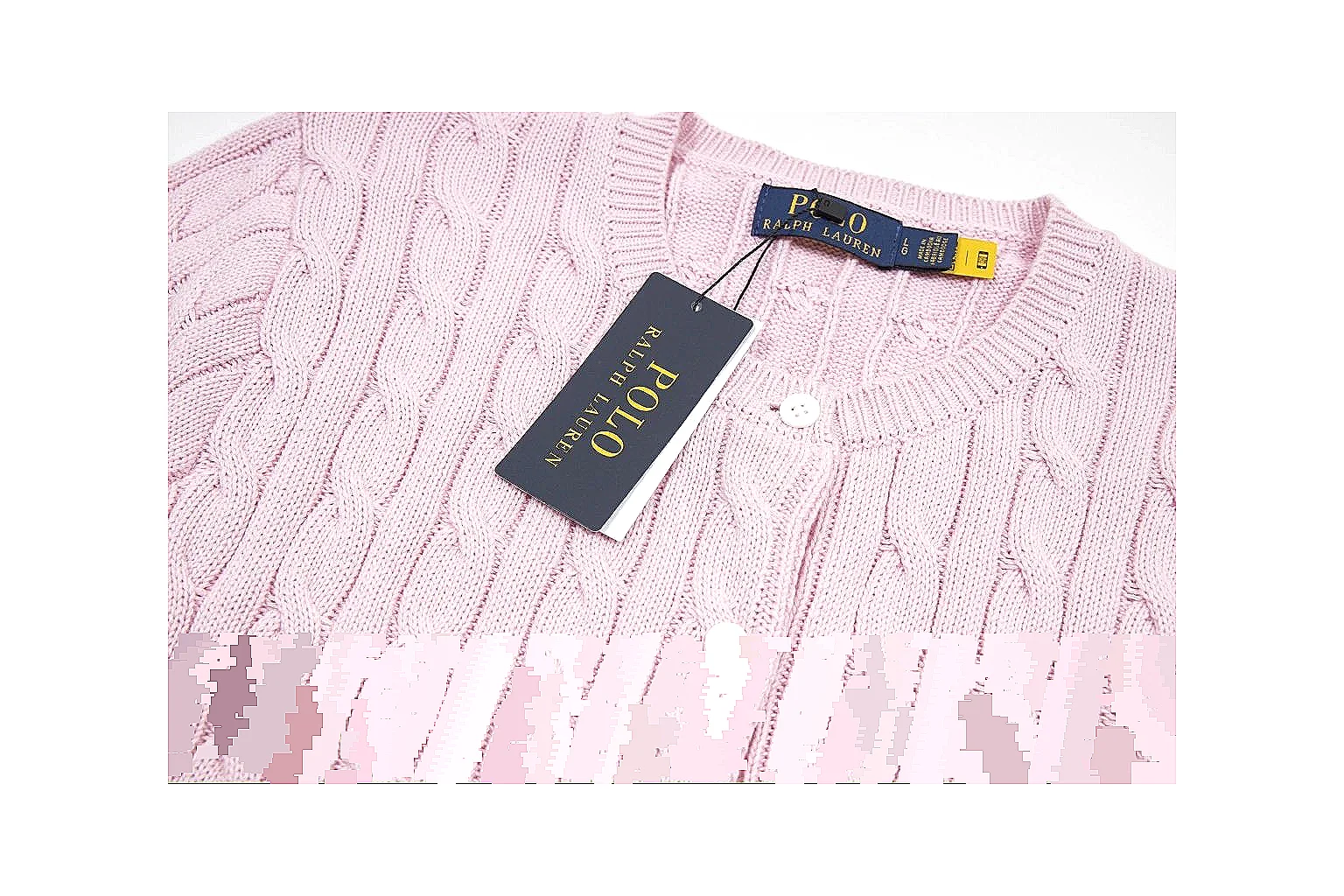 kakosheetbase.com Polo Ralph Lauren Soft Pink Cable Knit Polo 0941 Soft Pink short-sleeve-knit product image