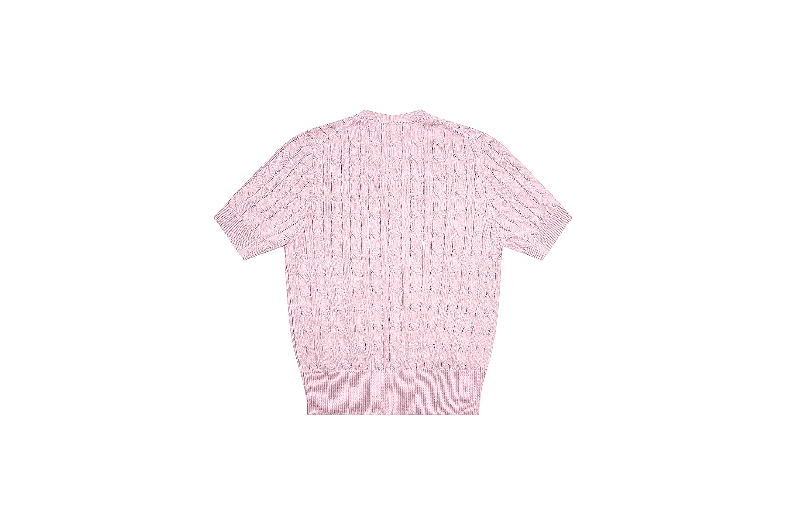 kakosheetbase.com Polo Ralph Lauren Soft Pink Cable Knit Polo 0941 Soft Pink short-sleeve-knit product image thumbnail 2
