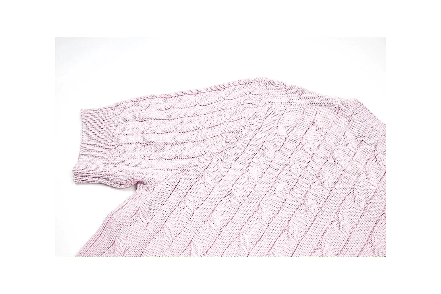 kakosheetbase.com Polo Ralph Lauren Soft Pink Cable Knit Polo 0941 Soft Pink short-sleeve-knit product image thumbnail 5
