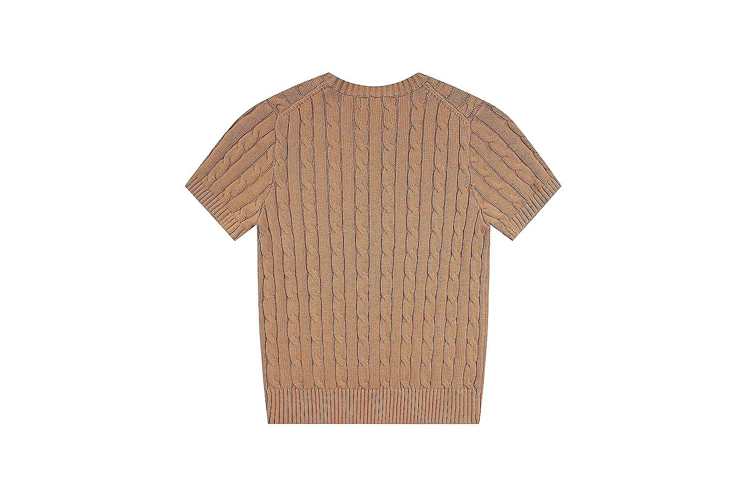 kakosheetbase.com Polo Ralph Lauren Tan Cable Knit Polo 0667 Tan short-sleeve-knit product image thumbnail 2