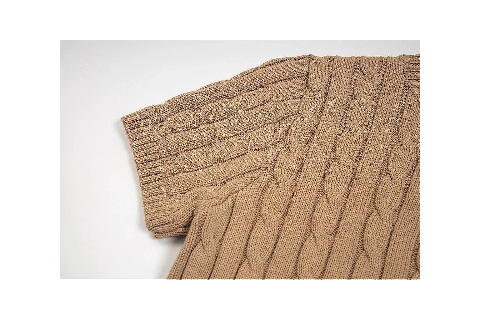 kakosheetbase.com Polo Ralph Lauren Tan Cable Knit Polo 0667 Tan short-sleeve-knit product image thumbnail 5