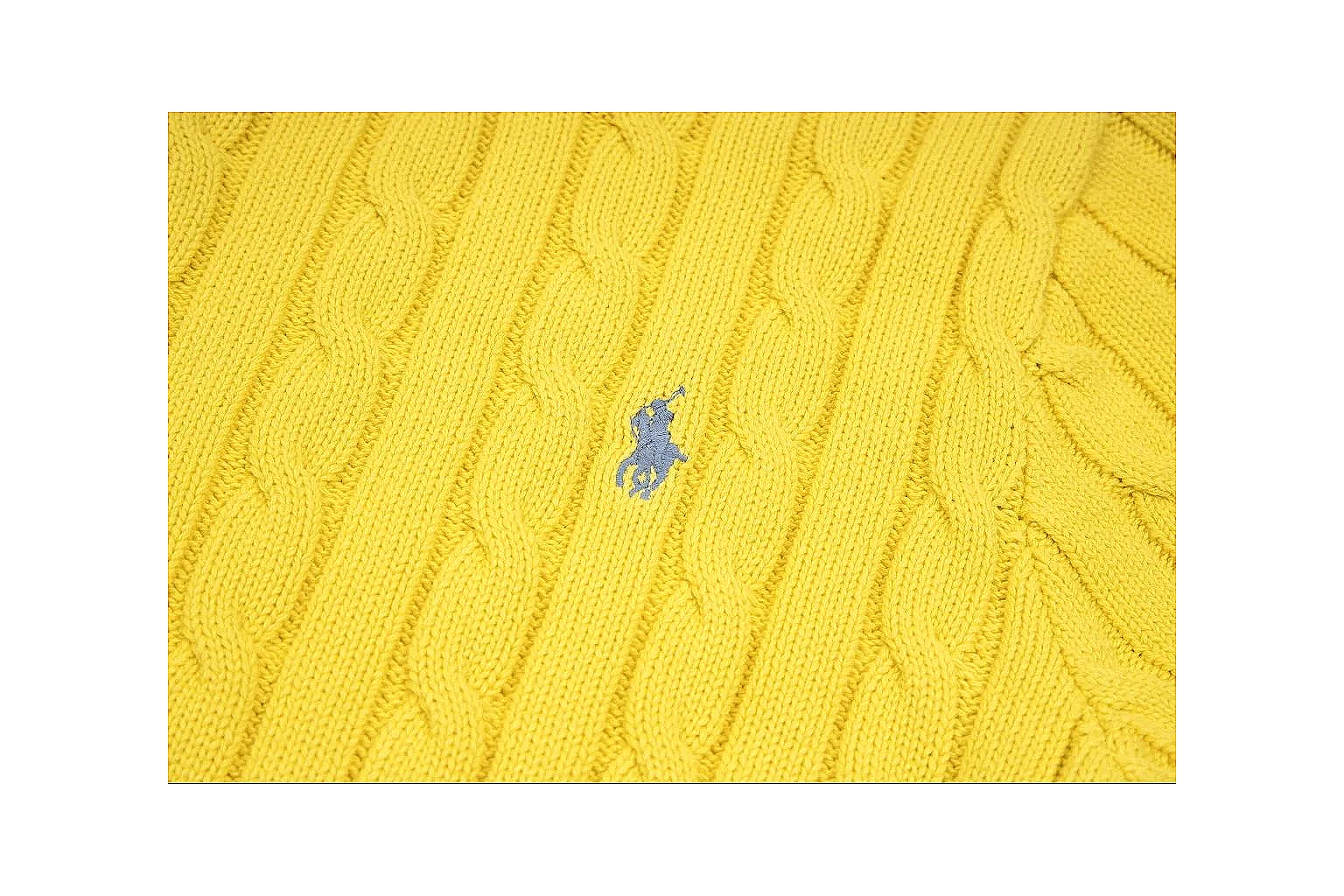 kakosheetbase.com Polo Ralph Lauren Yellow Cable Knit Polo 0652 Yellow short-sleeve-knit product image thumbnail 4