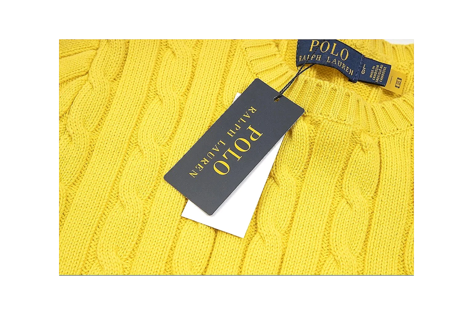 kakosheetbase.com Polo Ralph Lauren Yellow Cable Knit Polo 0652 Yellow short-sleeve-knit product image thumbnail 5