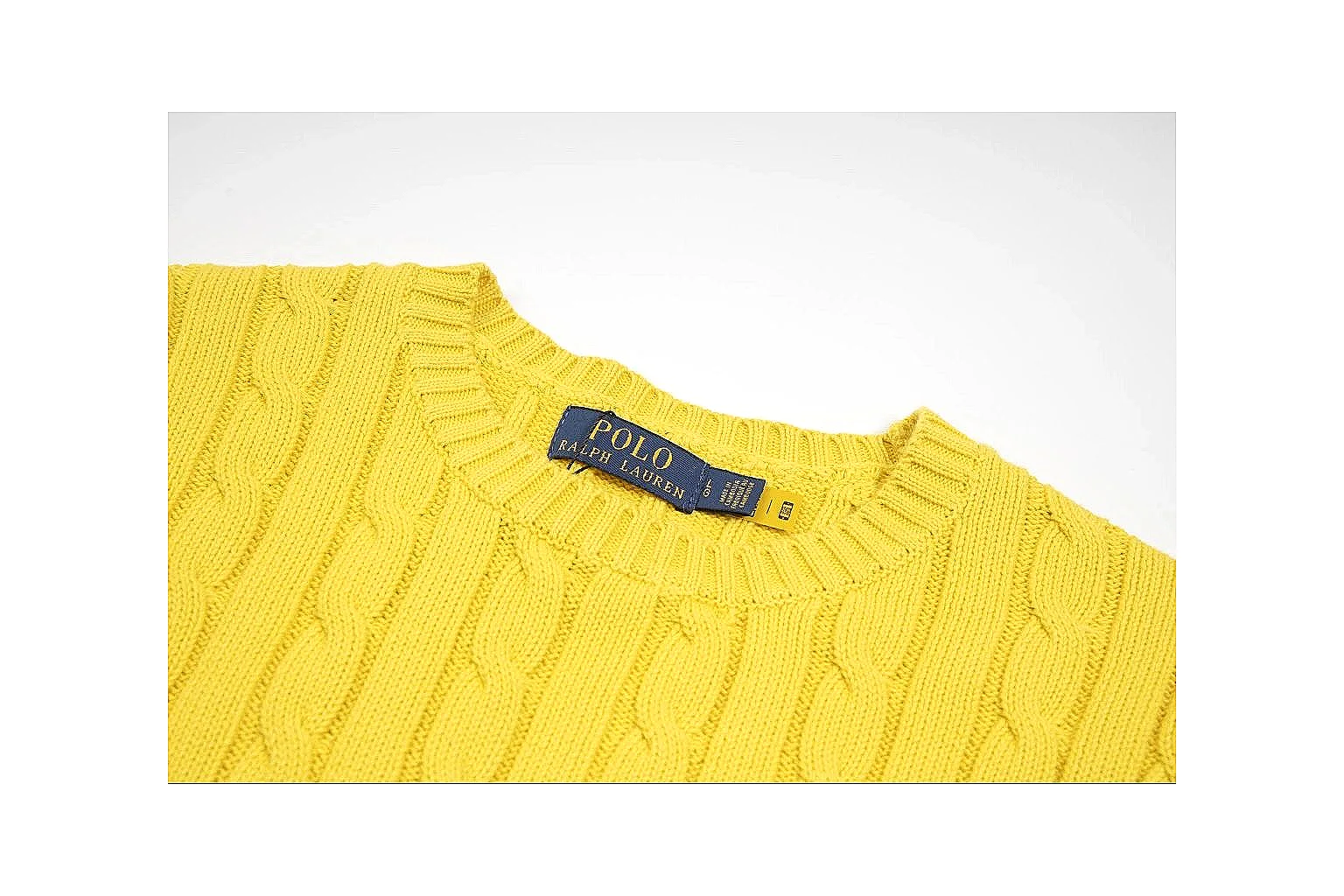 kakosheetbase.com Polo Ralph Lauren Yellow Cable Knit Polo 0652 Yellow short-sleeve-knit product image thumbnail 6