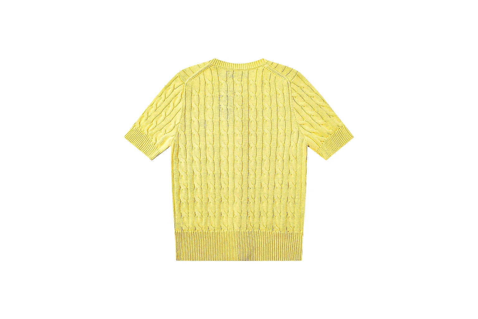 kakosheetbase.com Polo Ralph Lauren Yellow Cable Knit Polo 0964 Yellow short-sleeve-knit product image thumbnail 2