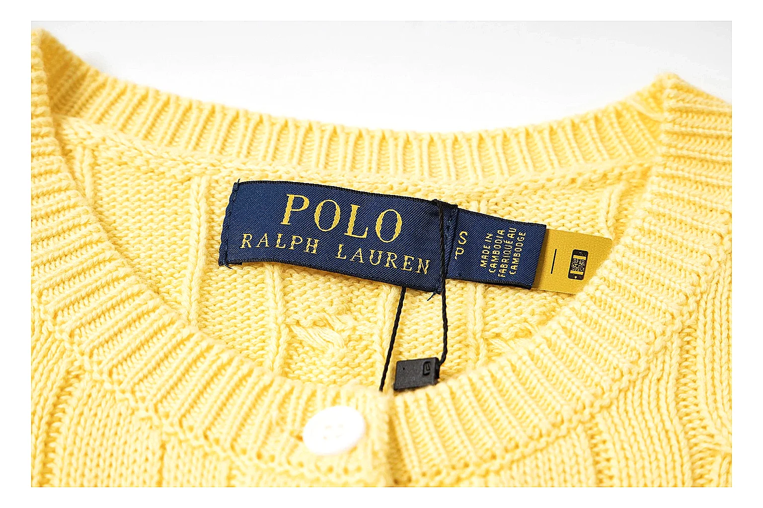 kakosheetbase.com Polo Ralph Lauren Yellow Cable Knit Polo 0964 Yellow short-sleeve-knit product image thumbnail 3