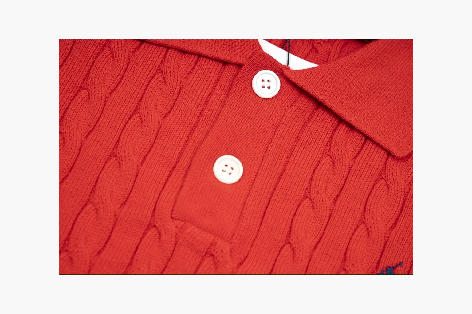 Red Polo cable knit polo spreadsheet record image thumbnail 3