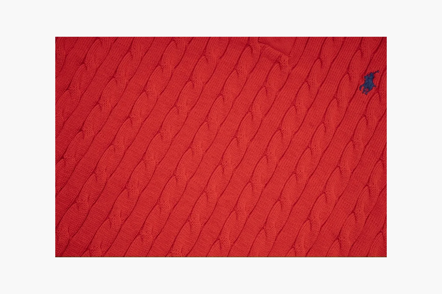 Red Polo cable knit polo spreadsheet record image thumbnail 4