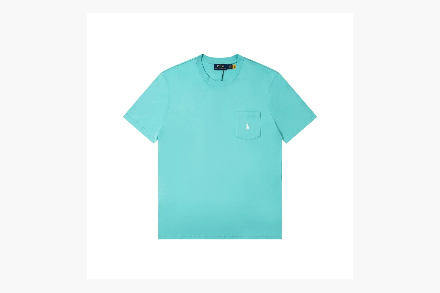 Aqua Polo pocket T-shirt spreadsheet image record