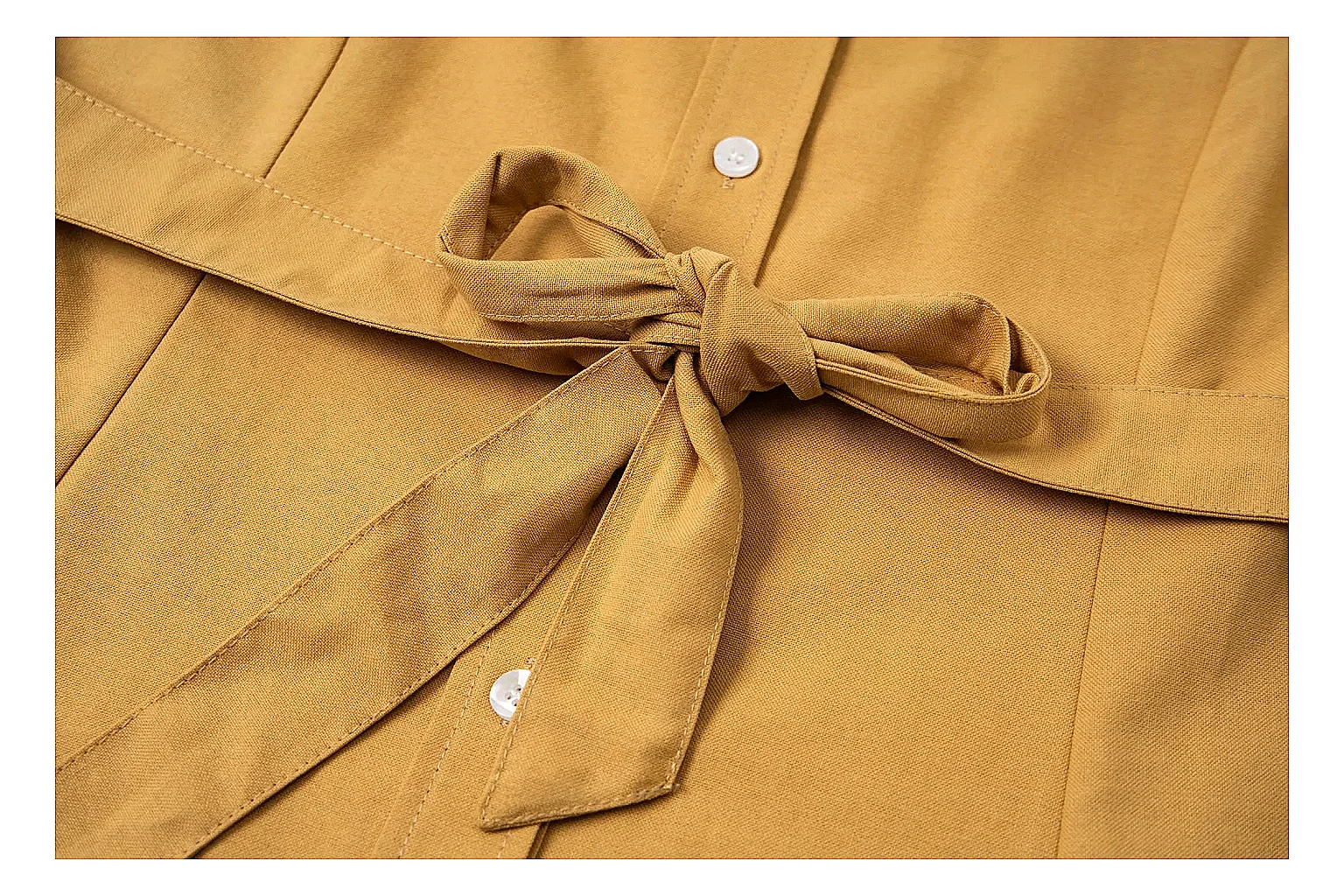 kakosheetbase.com Polo Ralph Lauren Mustard Belted Shirt Dress 0539 Mustard sleeveless-dress product image thumbnail 4
