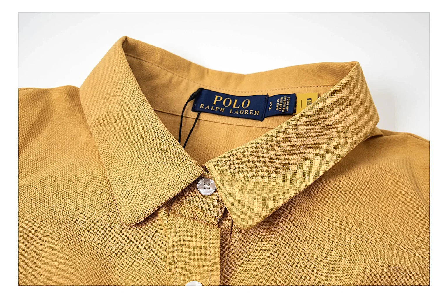 kakosheetbase.com Polo Ralph Lauren Mustard Belted Shirt Dress 0539 Mustard sleeveless-dress product image thumbnail 5