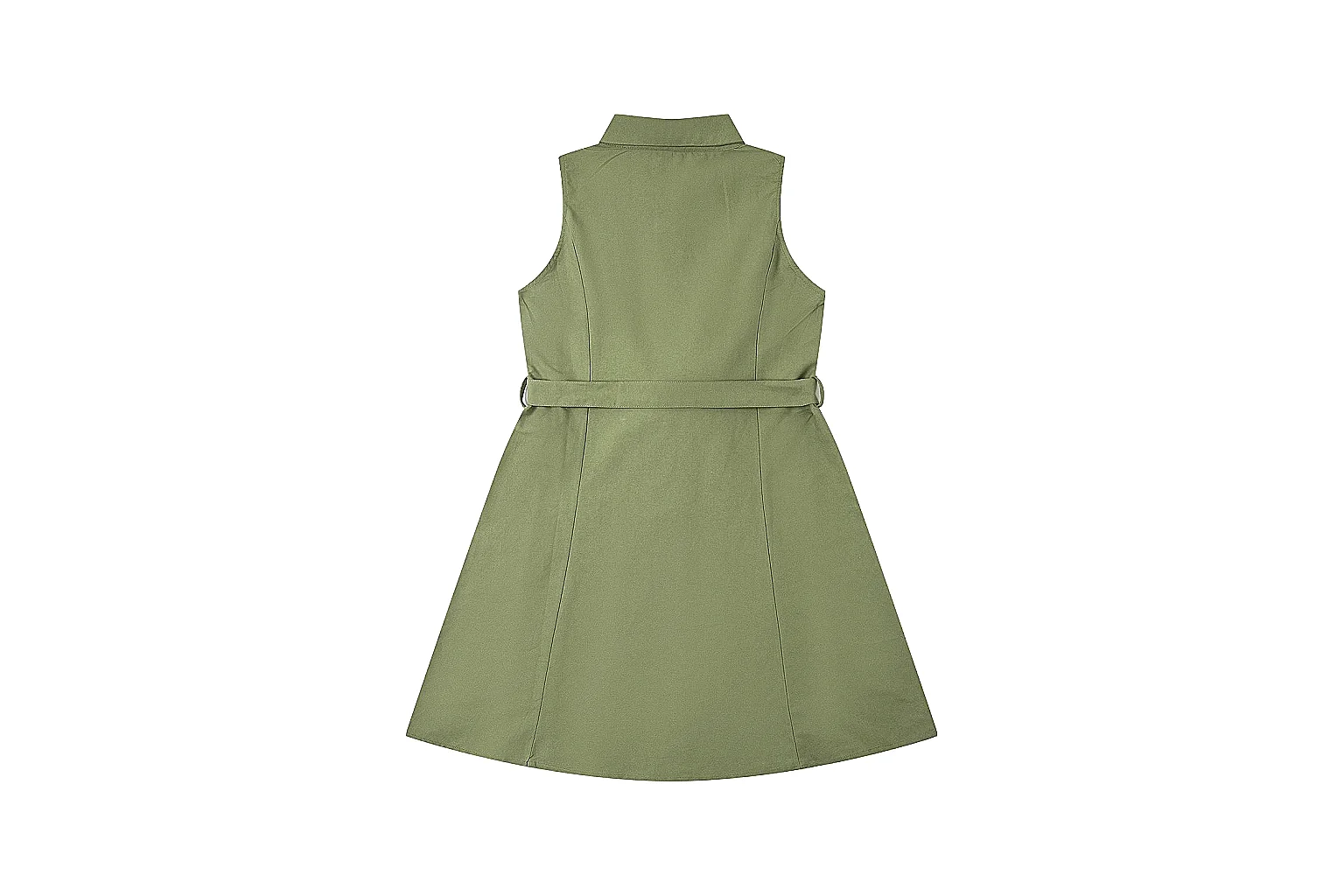 kakosheetbase.com Polo Ralph Lauren Olive Belted Shirt Dress 0543 Olive sleeveless-dress product image thumbnail 2