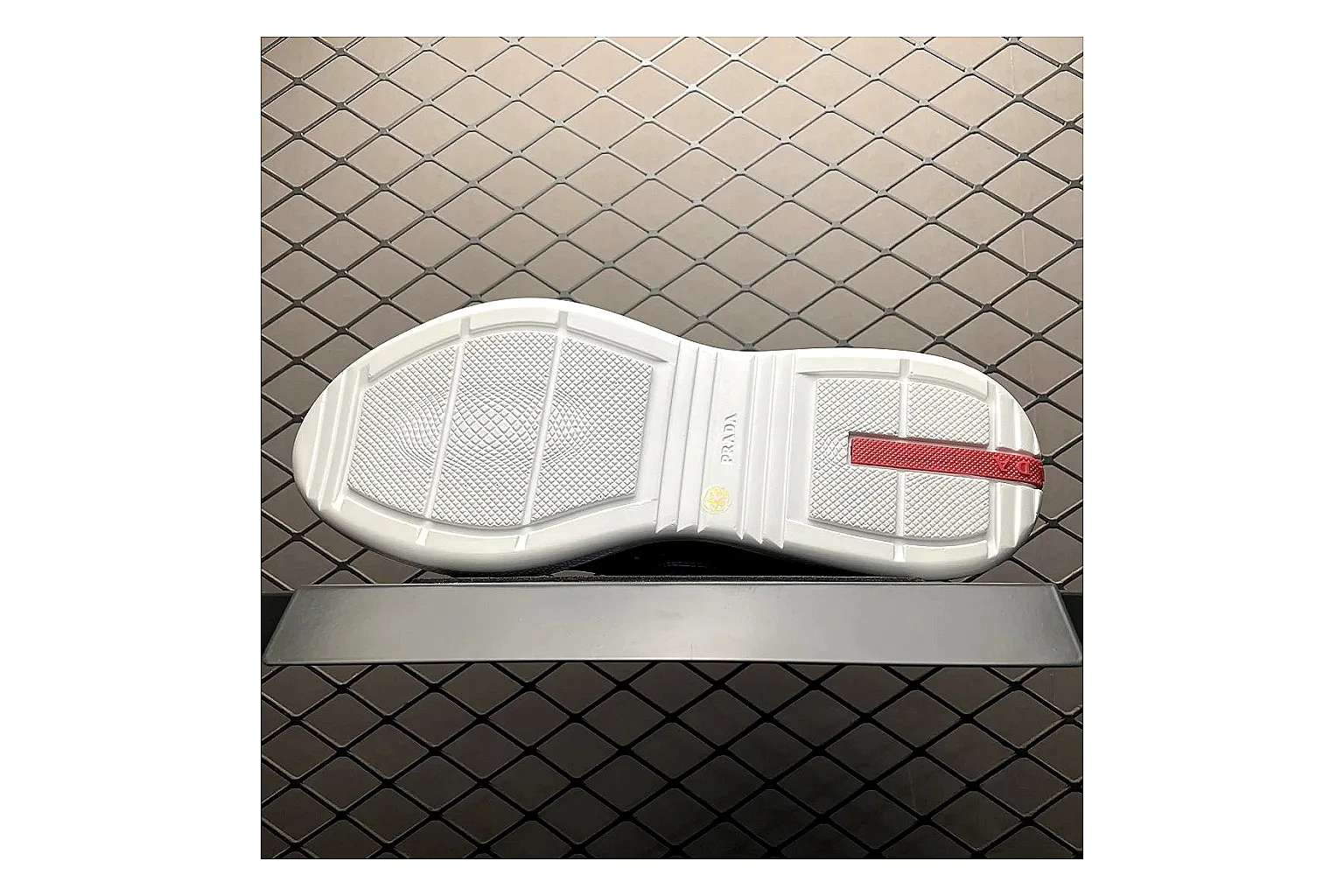 Prada America Cup Silver Sneaker Sheetbase record image with silver america cup low-top with mixed upper and low top shape thumbnail 3