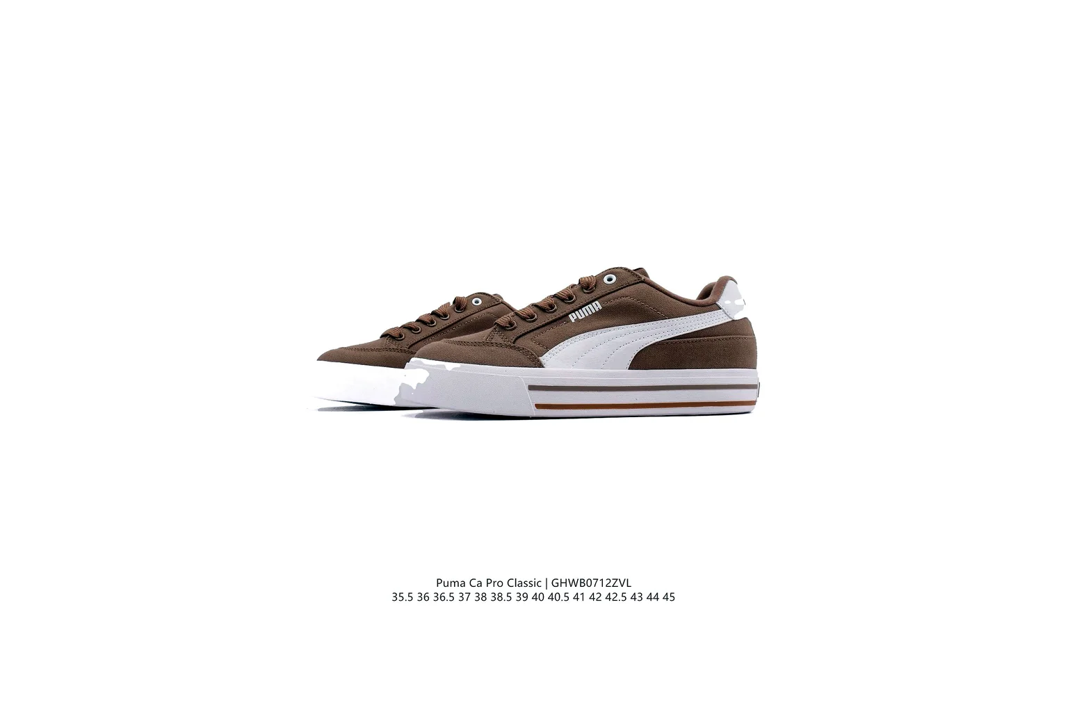 Puma Palermo Brown White terrace sneaker six photo view thumbnail 6