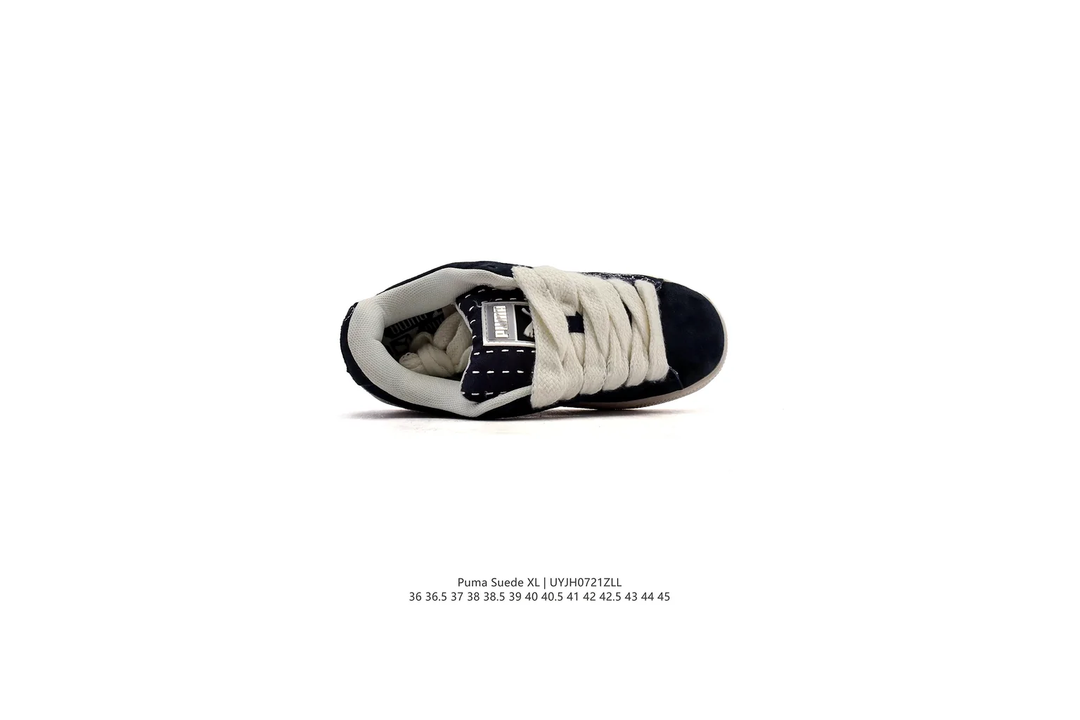 Puma Suede Black Cream suede low top six photo view thumbnail 2
