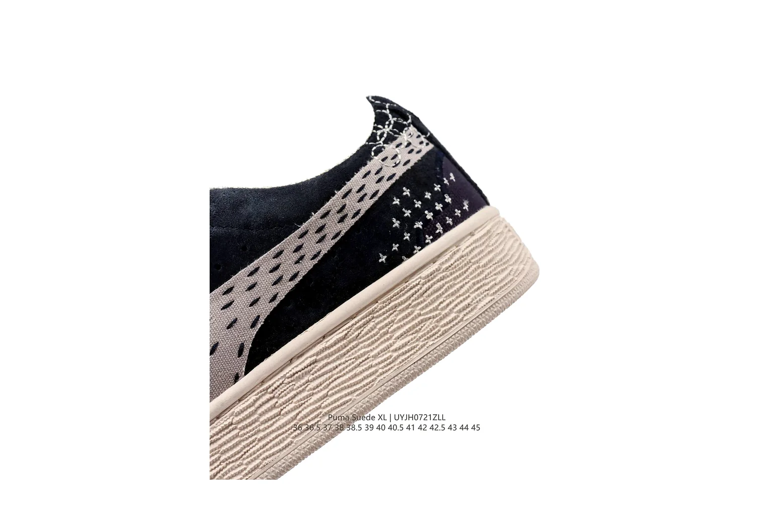 Puma Suede Black Cream suede low top six photo view thumbnail 5