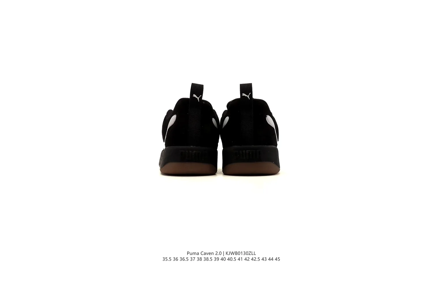 Puma Suede Black White suede low top six photo view thumbnail 3