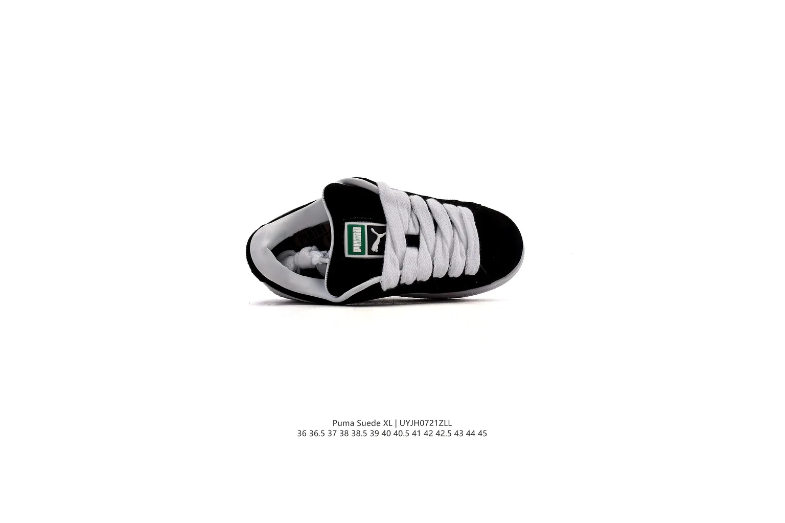 Puma Suede Black White suede low top six photo view thumbnail 2