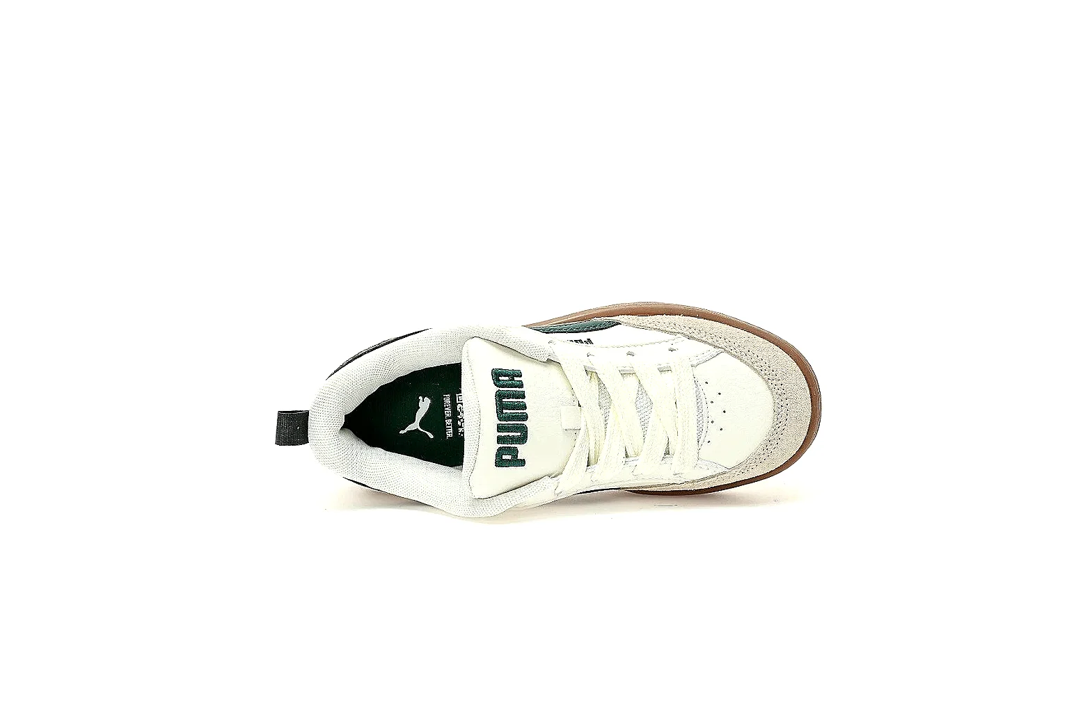 Kako Sheetbase record image for Puma White Green Gum Low Sneaker thumbnail 3