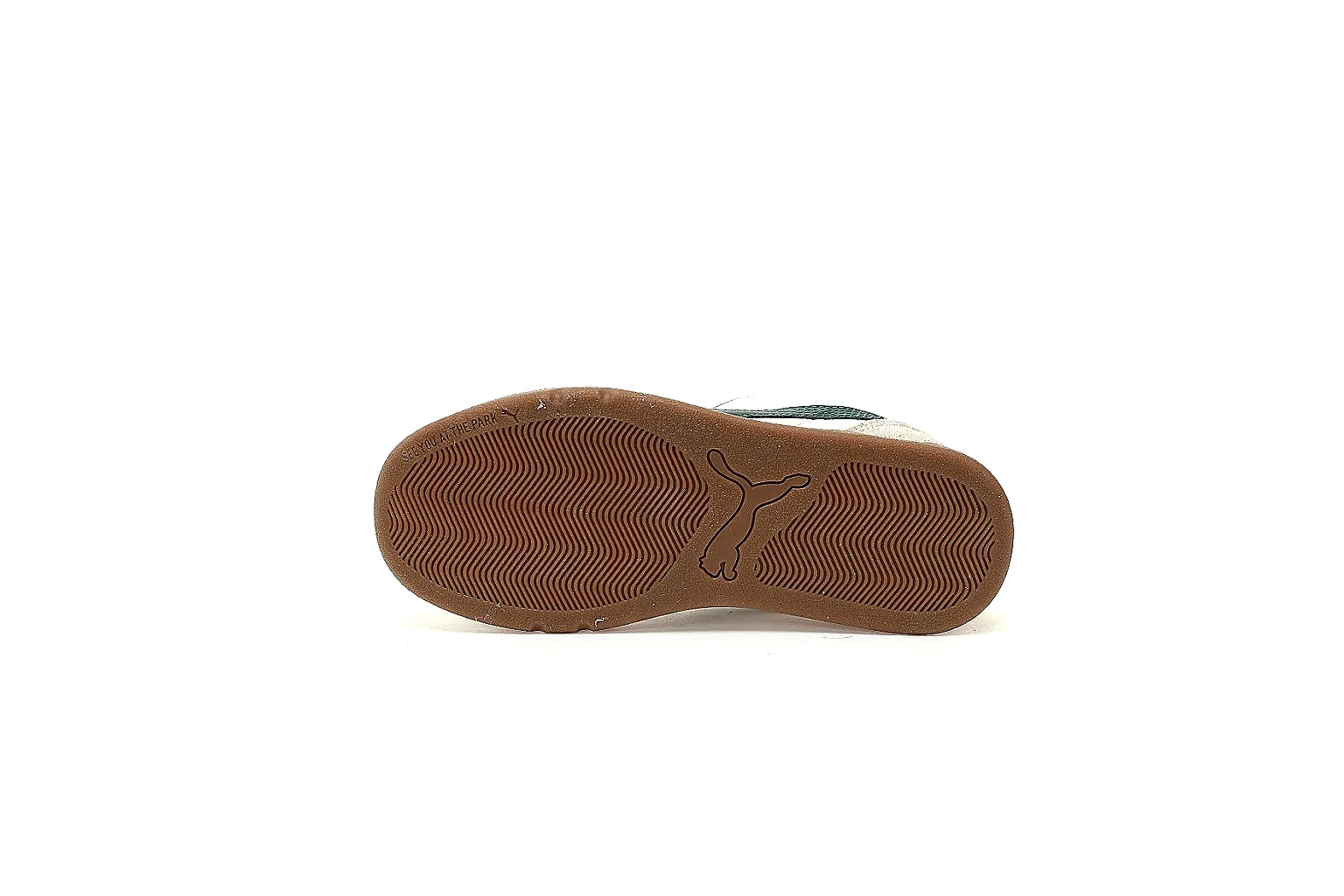 Kako Sheetbase record image for Puma White Green Gum Low Sneaker thumbnail 4