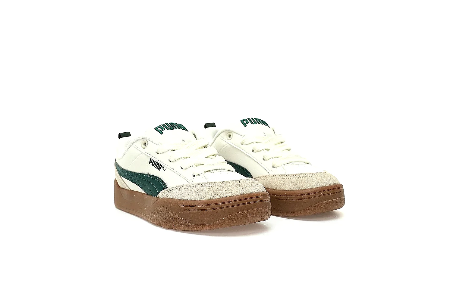 Kako Sheetbase record image for Puma White Green Gum Low Sneaker thumbnail 5
