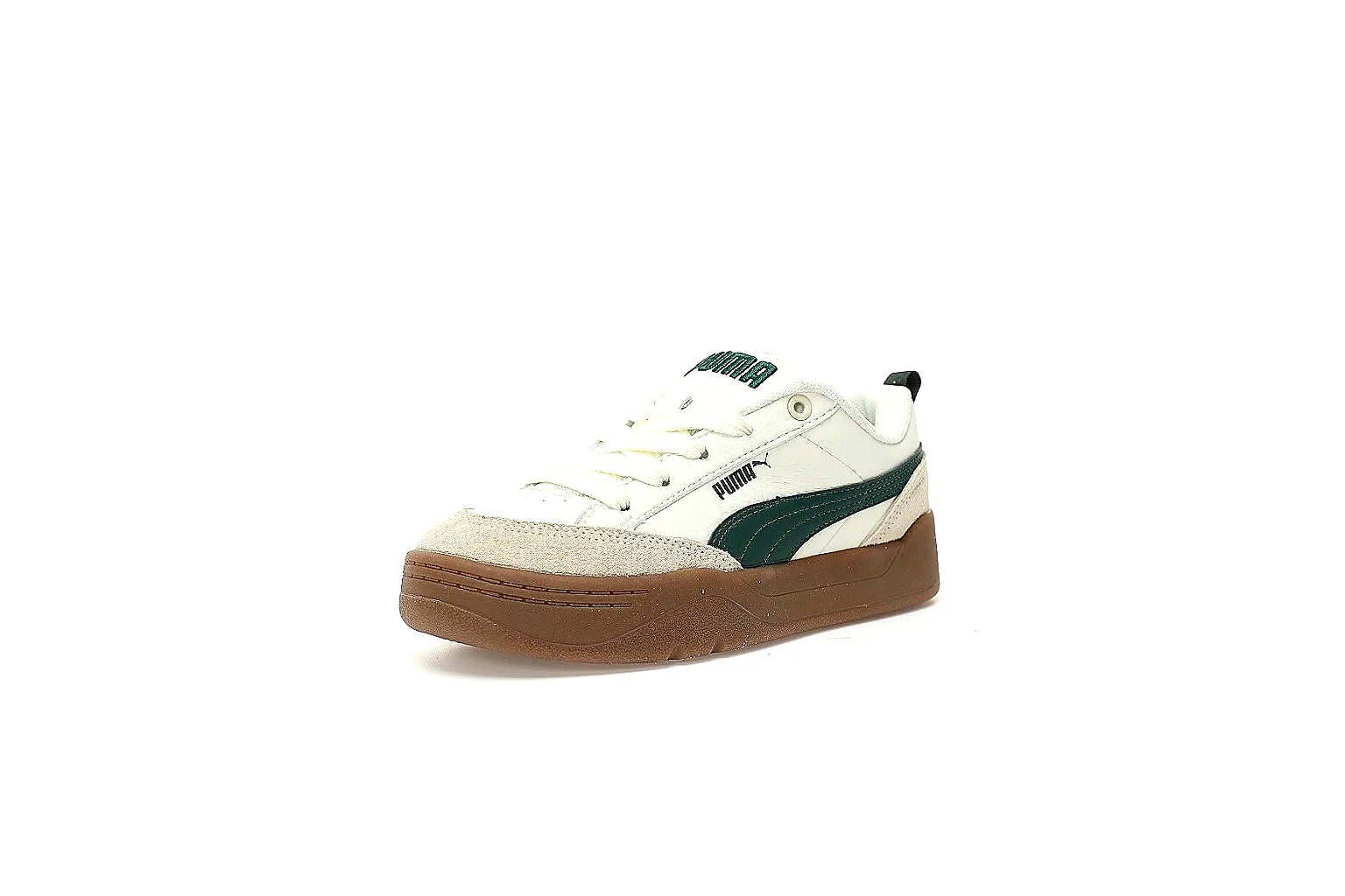 Kako Sheetbase record image for Puma White Green Gum Low Sneaker thumbnail 6